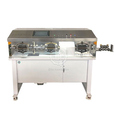 100pcs / H PLC เครื่องปอกสายเคเบิลอัตโนมัติขนาดใหญ่พร้อมใบมีดโรตารี่