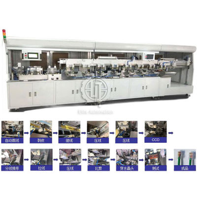 เครื่องจีบสาย Lan อัตโนมัติ 300pcs / H พร้อมการเรียงลำดับ CCD